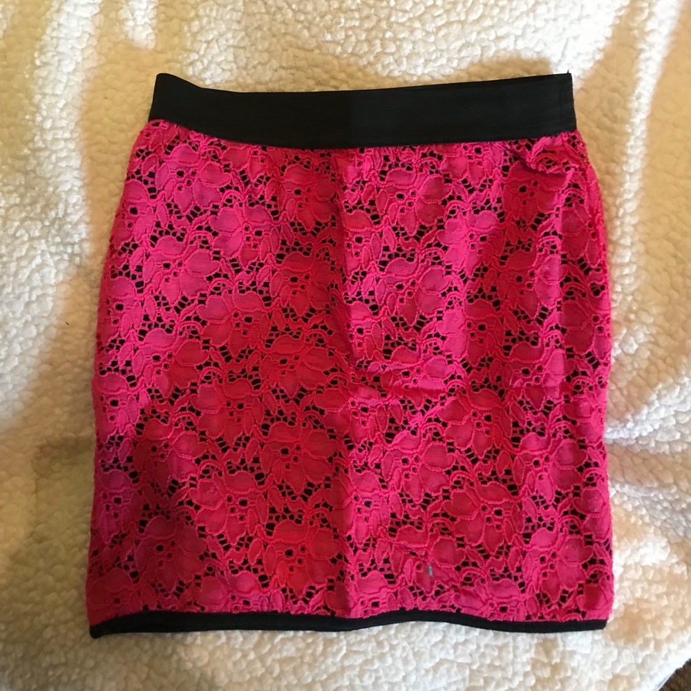 Pink Mini Pencil Skirt